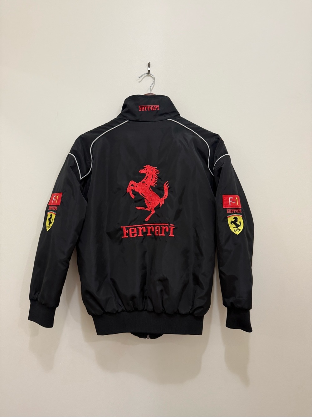 Ferrari Black and Red Racing Bomber Jacket - Picture 2 of 7